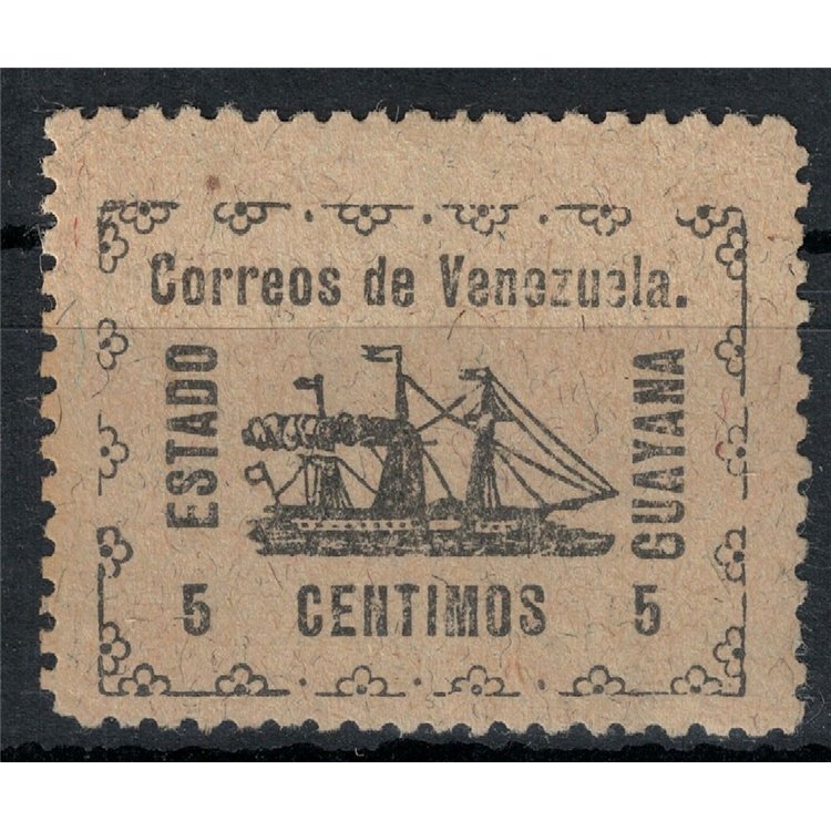 VENEZUELA 1903 Steam Banrigh (Guayana) 5c MH*
