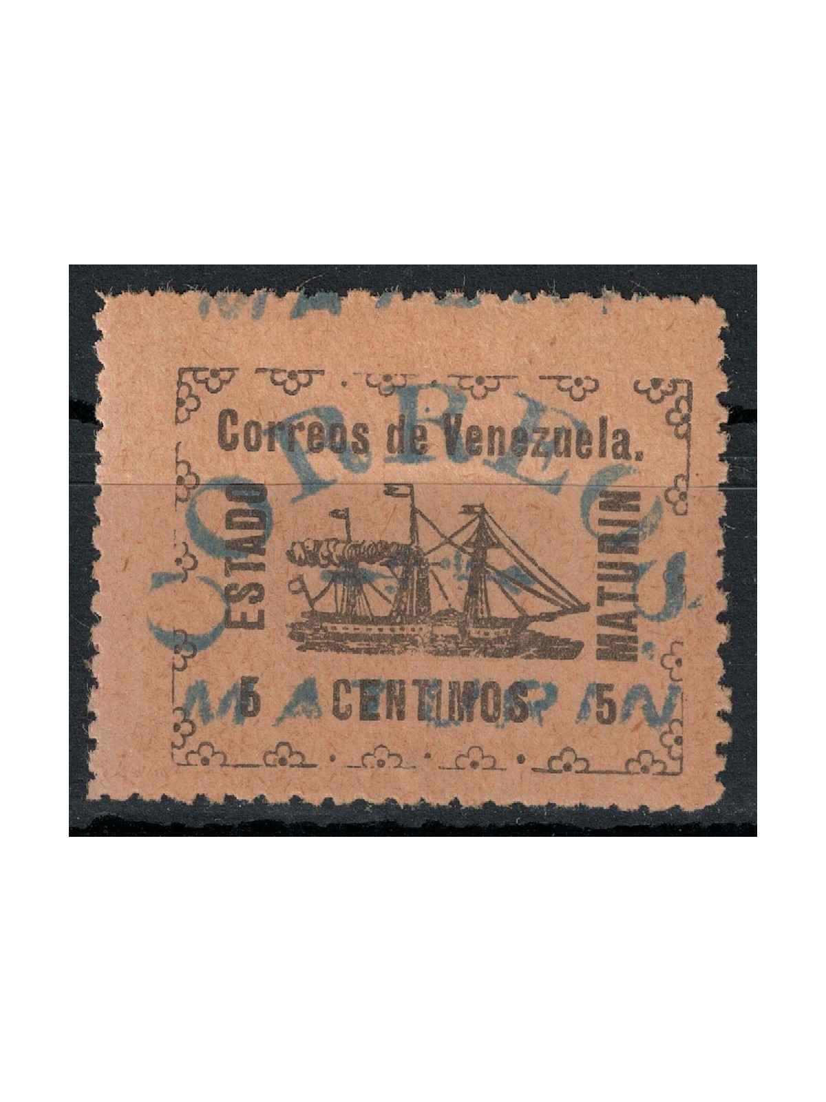 VENEZUELA 1903 Vapore Banrigh (Correos Maturin) 5c MH*