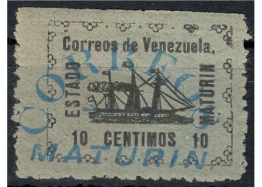 VENEZUELA 1903 Vapore Banrigh (Correos Maturin) 10c MH*