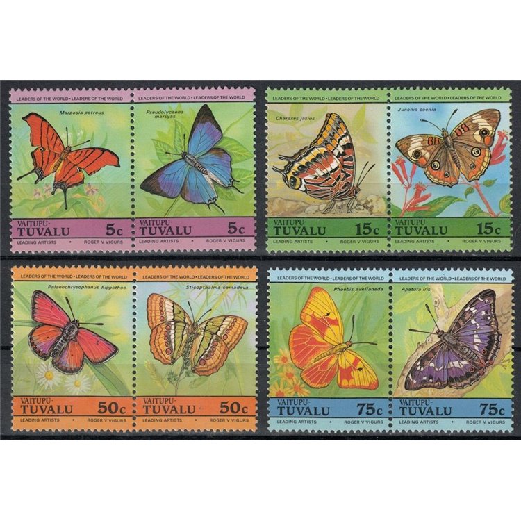 VAITUPU 1985 Fauna, butterflies 8v MNH**
