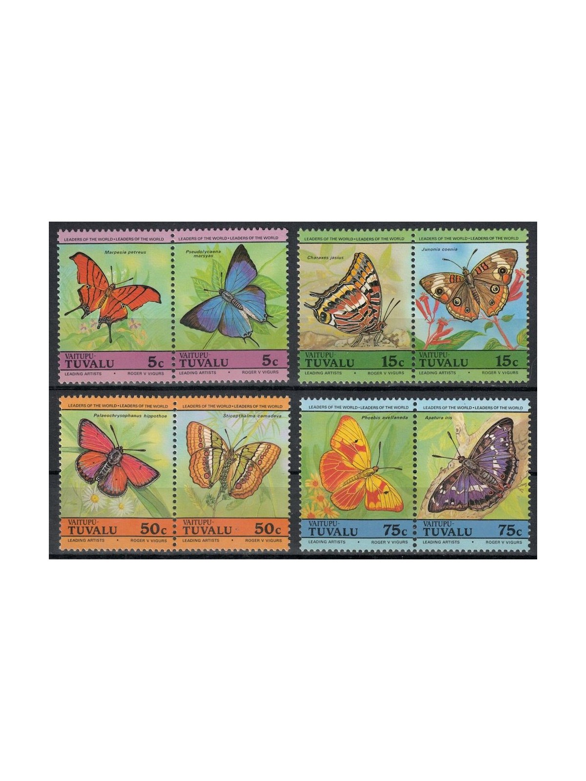 VAITUPU 1985 Fauna, farfalle 8v MNH**