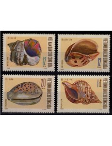 VIETNAM DEL NORD 1970 Conchiglie 4v MNH**