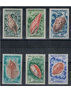 WALLIS AND FUTUNA 1962 Shells 6v MNH**