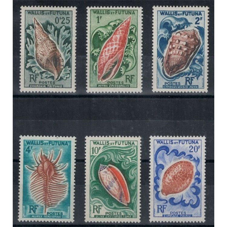 WALLIS AND FUTUNA 1962 Shells 6v MNH**