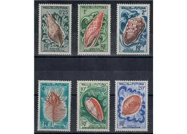 WALLIS E FUTUNA 1962 Conchiglie 6v MNH**