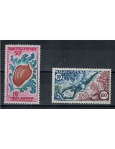 WALLIS E FUTUNA 1962 Conchiglie (posta aerea) 2v MNH**
