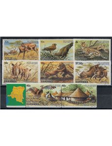 ZAIRE 1984 Garamba Park, animals 8v MNH**