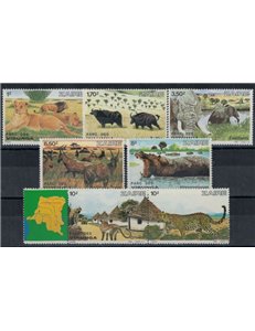 ZAIRE 1982 Virunga Park, animals 7v MNH**