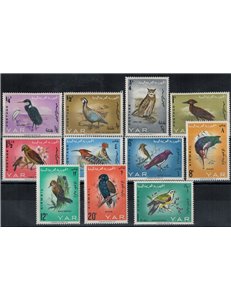 YEMEN YAR 1965 Uccelli - Birds 11v MNH**