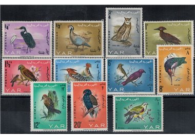 YEMEN YAR 1965 Uccelli - Birds 11v MNH**