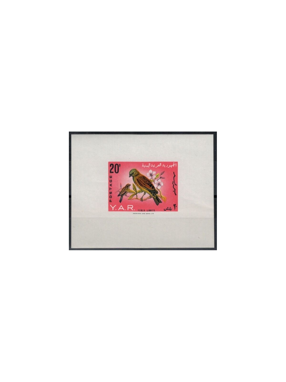 YEMEN YAR 1965 Uccelli - Birds 1 BF MNH**