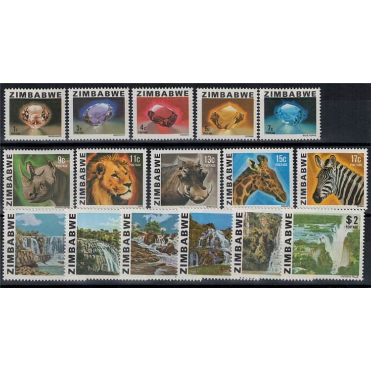 ZIMBABWE 1980-83 Serie ordinaria 16v MNH**