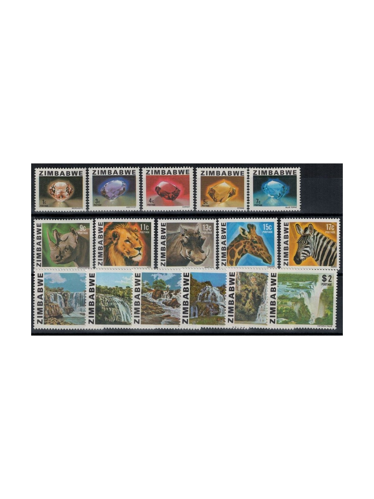 ZIMBABWE 1980-83 Serie ordinaria 16v MNH**