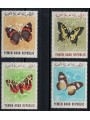 YEMEN YAR 1966 Butterflies, airmail 4v MNH**