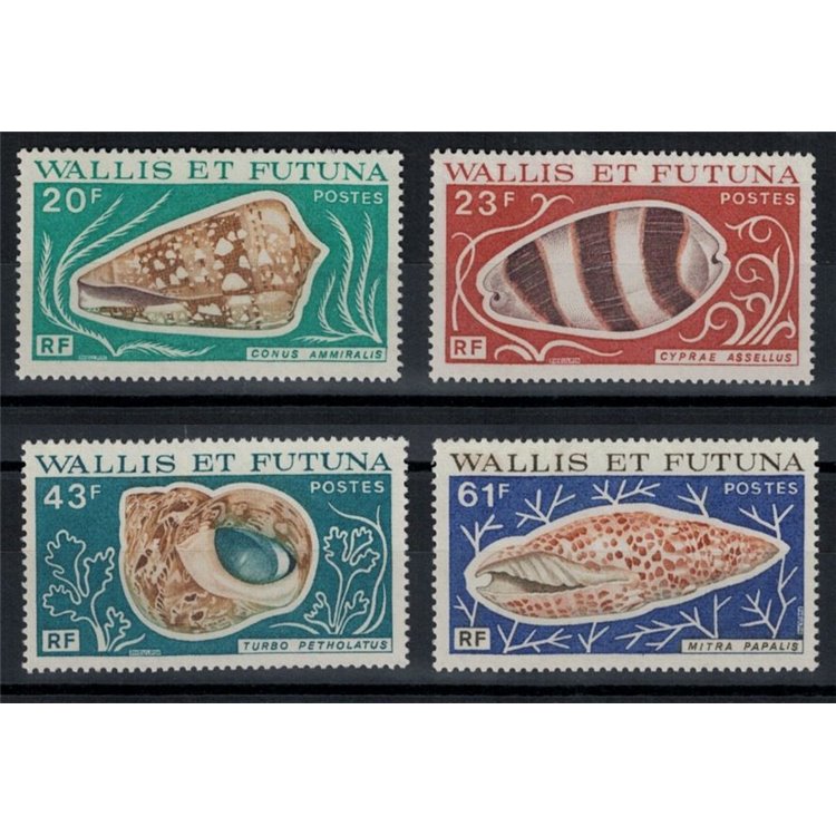 WALLIS AND FUTUNA 1976 Shells 4v MNH**