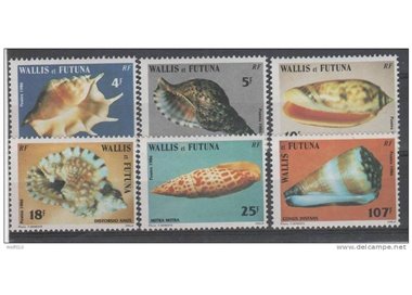 WALLIS AND FUTUNA 1986 Shells 6v MNH**