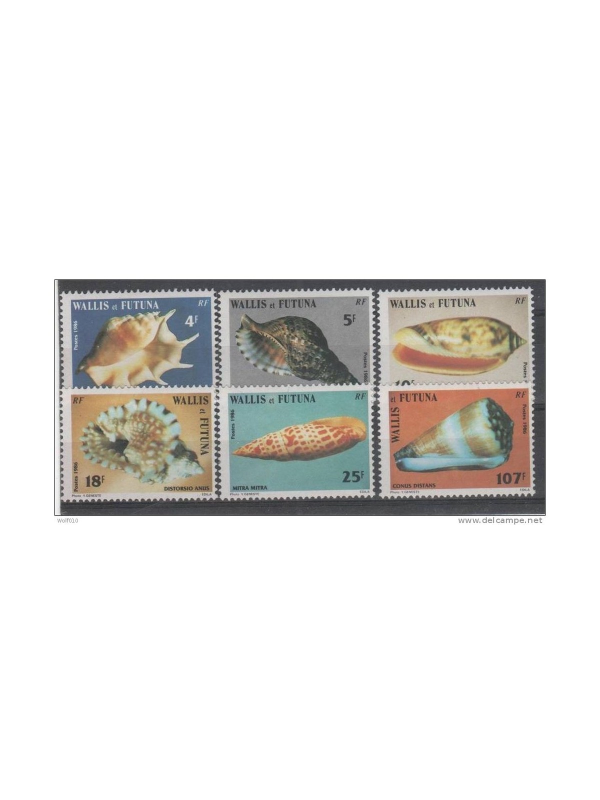 WALLIS E FUTUNA 1986 Conchiglie 6v MNH**