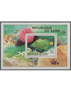 ZAIRE 1980 Fauna marina tropicale, pesci 1 BF MNH**