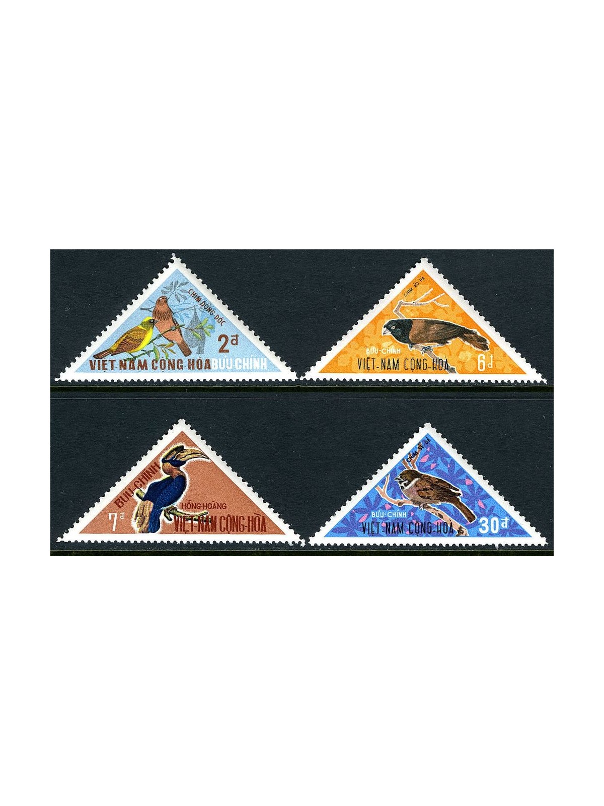 SOUTH VIETNAM 1970 Wildlife, birds 4v MNH**