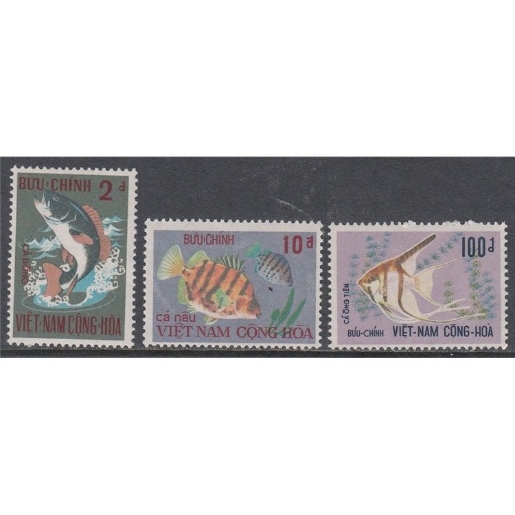 SOUTH VIETNAM 1971 Marine fauna, fish 3v MNH**
