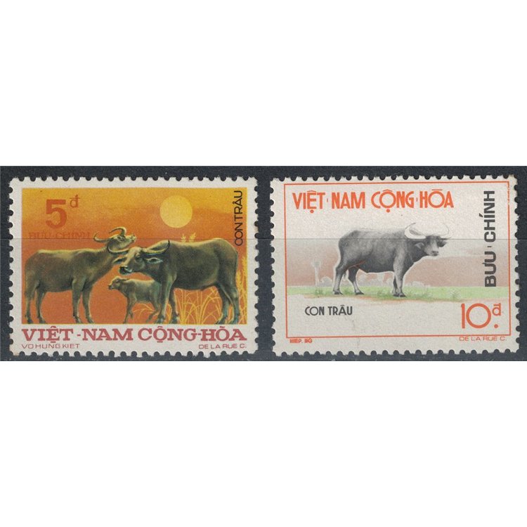 VIETNAM DEL SUD 1974 Fauna, bufali 2v MNH**
