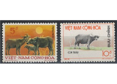 SOUTH VIETNAM 1974 Fauna, buffalo 2v MNH**