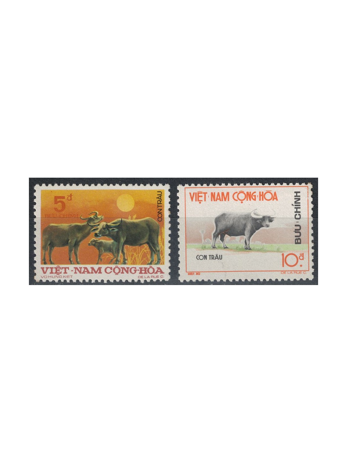 SOUTH VIETNAM 1974 Fauna, buffalo 2v MNH**