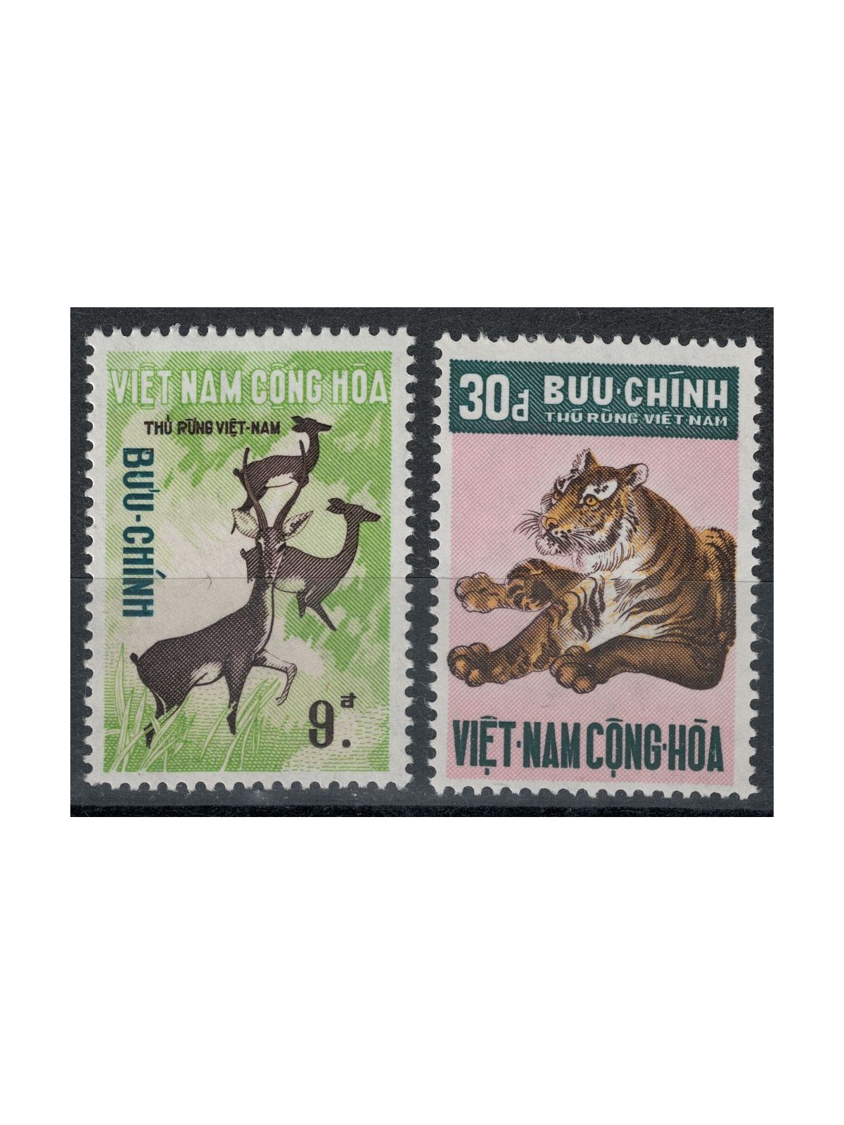 SOUTH VIETNAM 1971 Vietnamese fauna 2v MNH**
