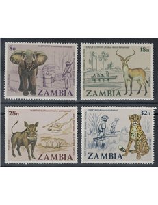 ZAMBIA 1978 Lotta contro il bracconaggio 4v MNH**