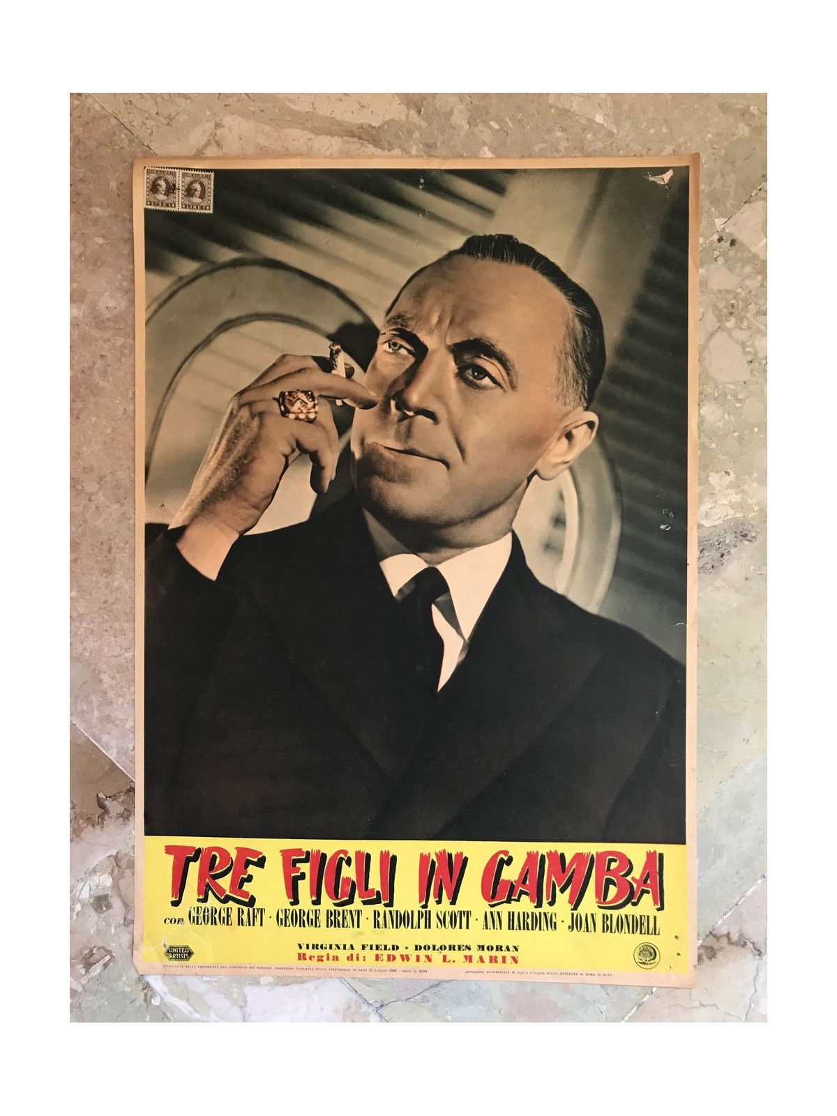 TRE FIGLI IN GAMBA Fotobusta cinematografica originale (4)