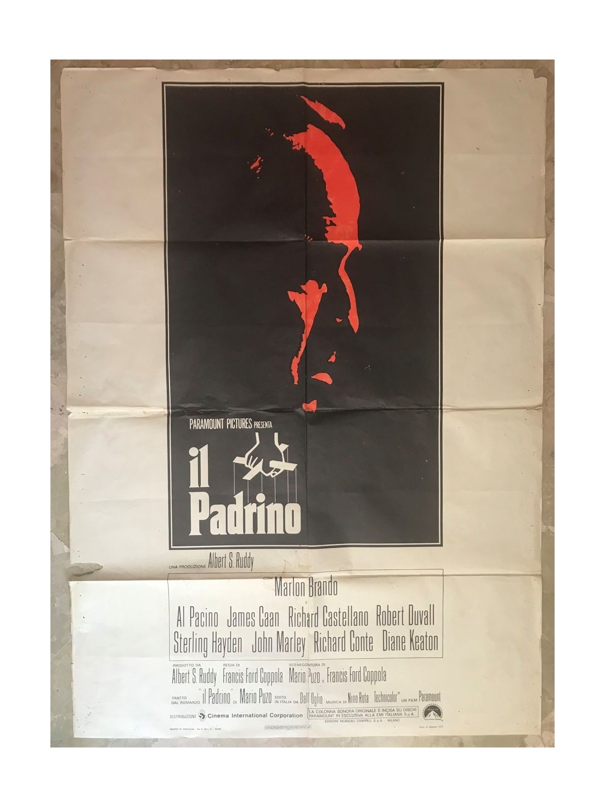 IL PADRINO Manifesto cinematografico originale 2F