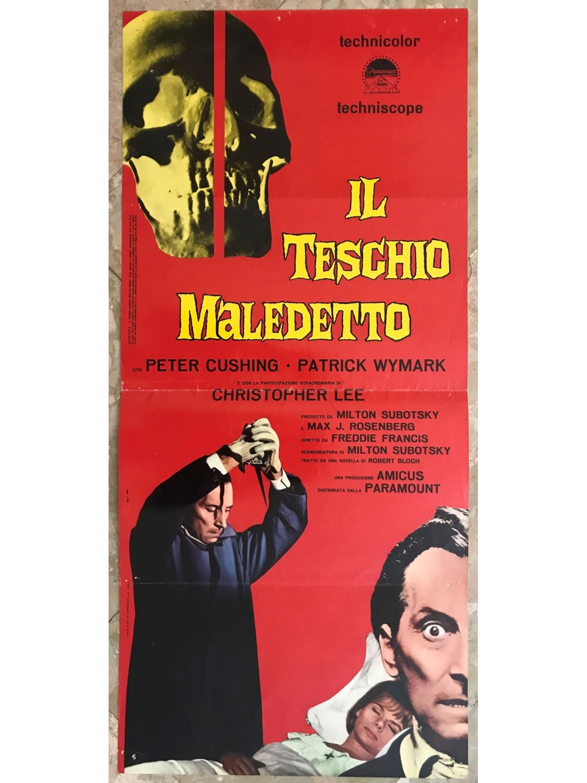 IL TESCHIO MALEDETTO Locandina cinematografica originale