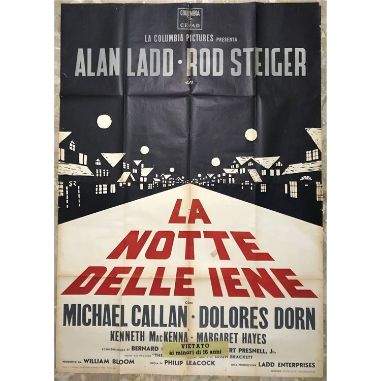 LA NOTTE DELLE IENE Manifesto cinematografico originale 4F