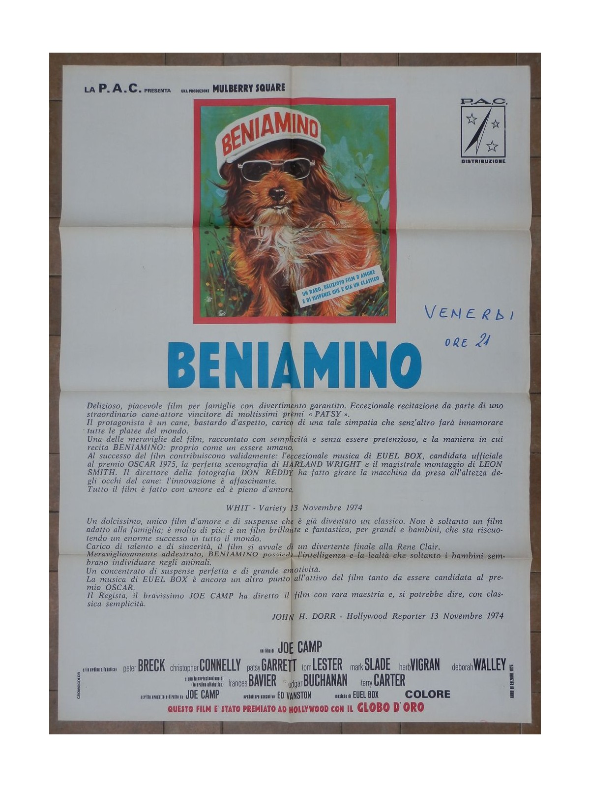 BENIAMINO Manifesto cinematografico originale 2F