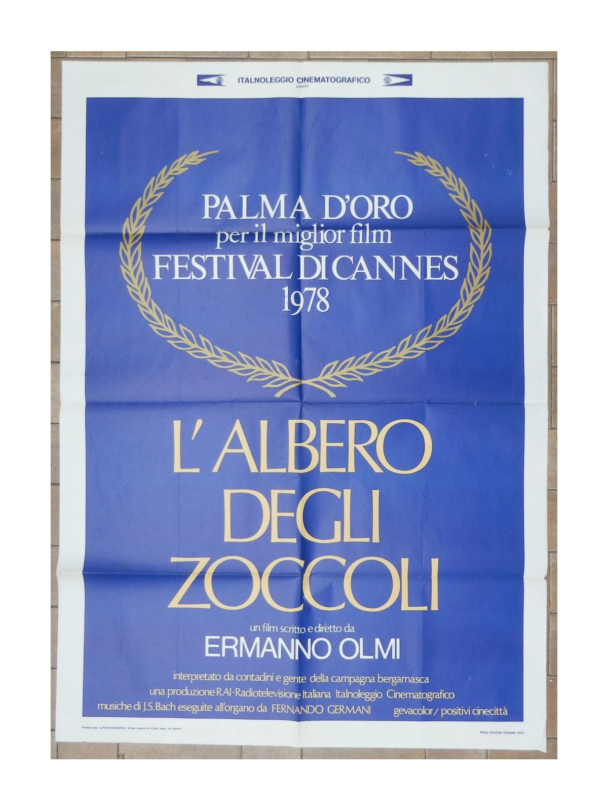 L'ALBERO DEGLI ZOCCOLI Manifesto cinematografico originale 2F a
