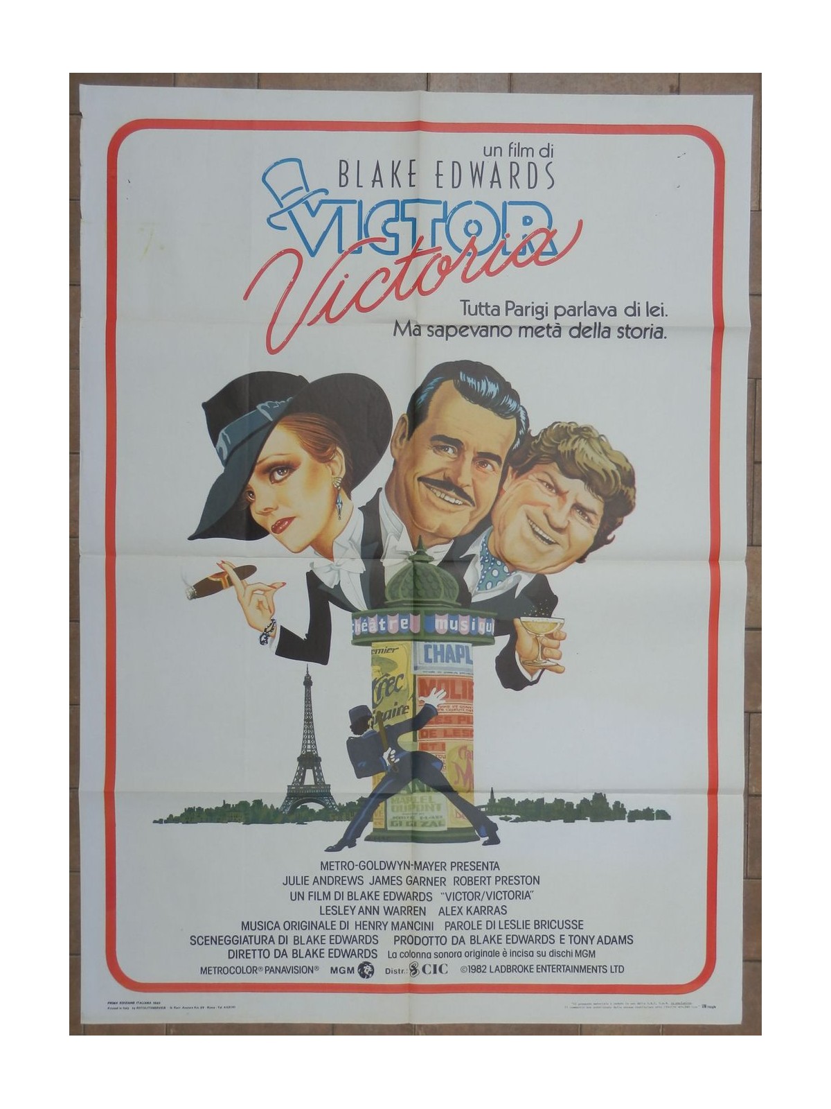 VICTOR VICTORIA Manifesto cinematografico originale 2F