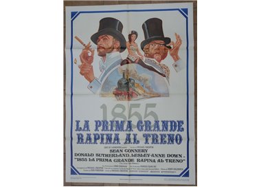 1855 LA PRIMA GRANDE RAPINA AL TRENO Manifesto cinema originale 2F