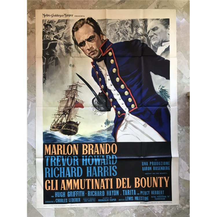 GLI AMMUTINATI DEL BOUNTY Manifesto cinematografico originale 2F