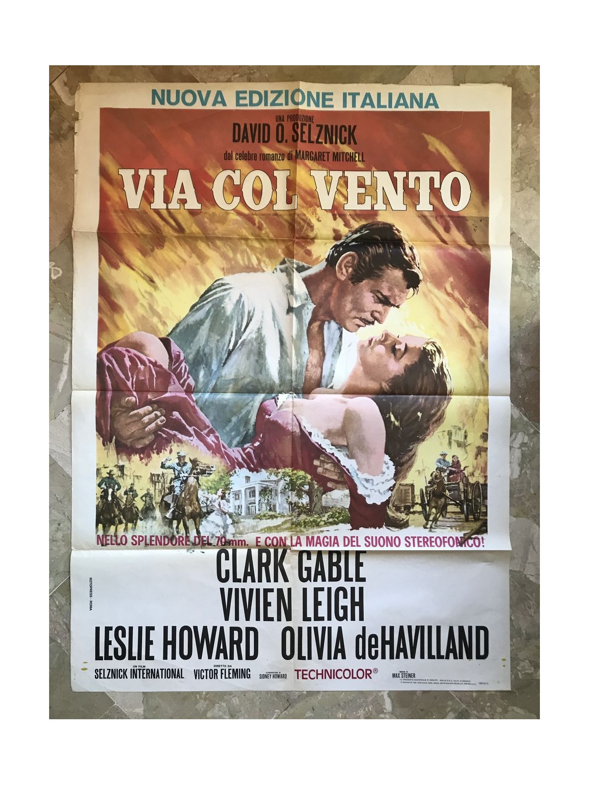 GONE WITH THE WIND Original Movie Poster 2F