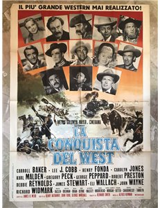 LA CONQUISTA DEL WEST Manifesto cinematografico originale 2F