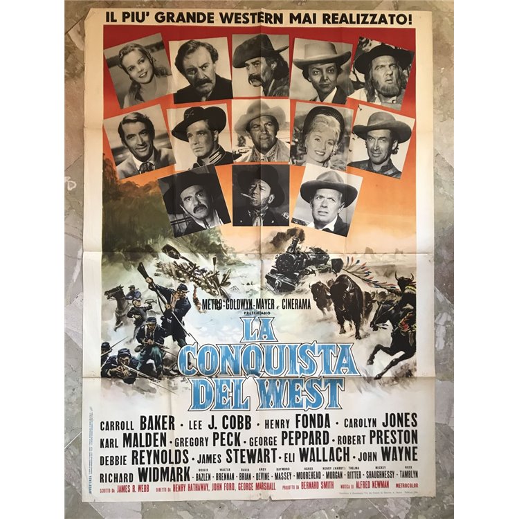 LA CONQUISTA DEL WEST Manifesto cinematografico originale 2F