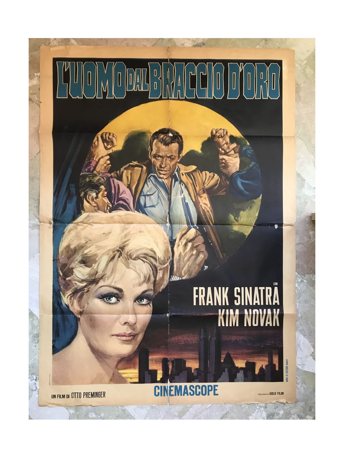 THE MAN WITH THE GOLDEN ARM Original Movie Poster 2F