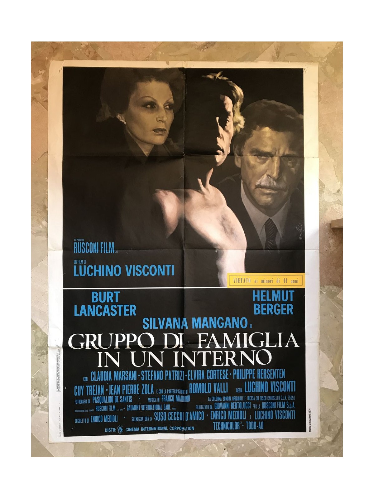 GRUPPO DI FAMIGLIA IN UN INTERNO Manifesto cinematografico originale 2F