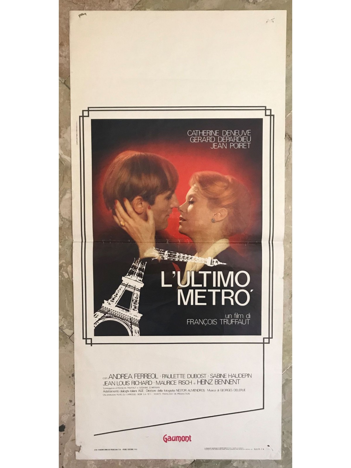 L'ULTIMO METRO' Locandina cinematografica originale