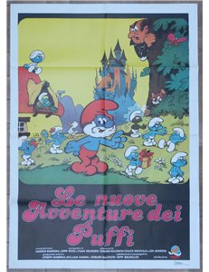 LE NUOVE AVVENTURE DEI PUFFI Manifesto cinematografico originale 2F a