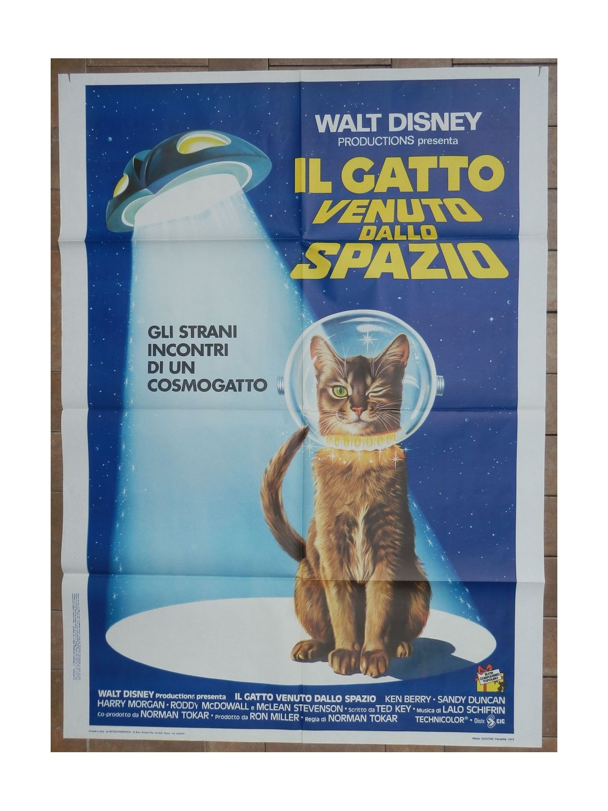 IL GATTO VENUTO DALLO SPAZIO Manifesto cinematografico originale 2F