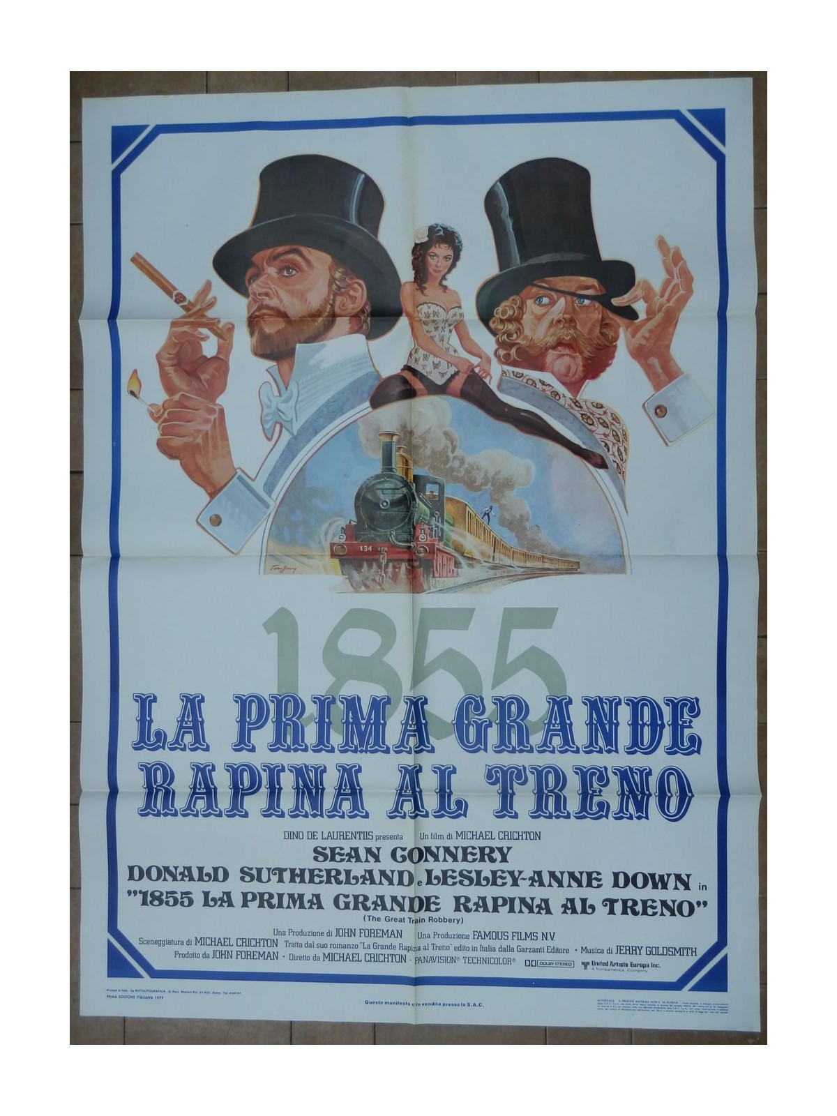 1855 LA PRIMA GRANDE RAPINA AL TRENO Manifesto cinematografico originale 2F