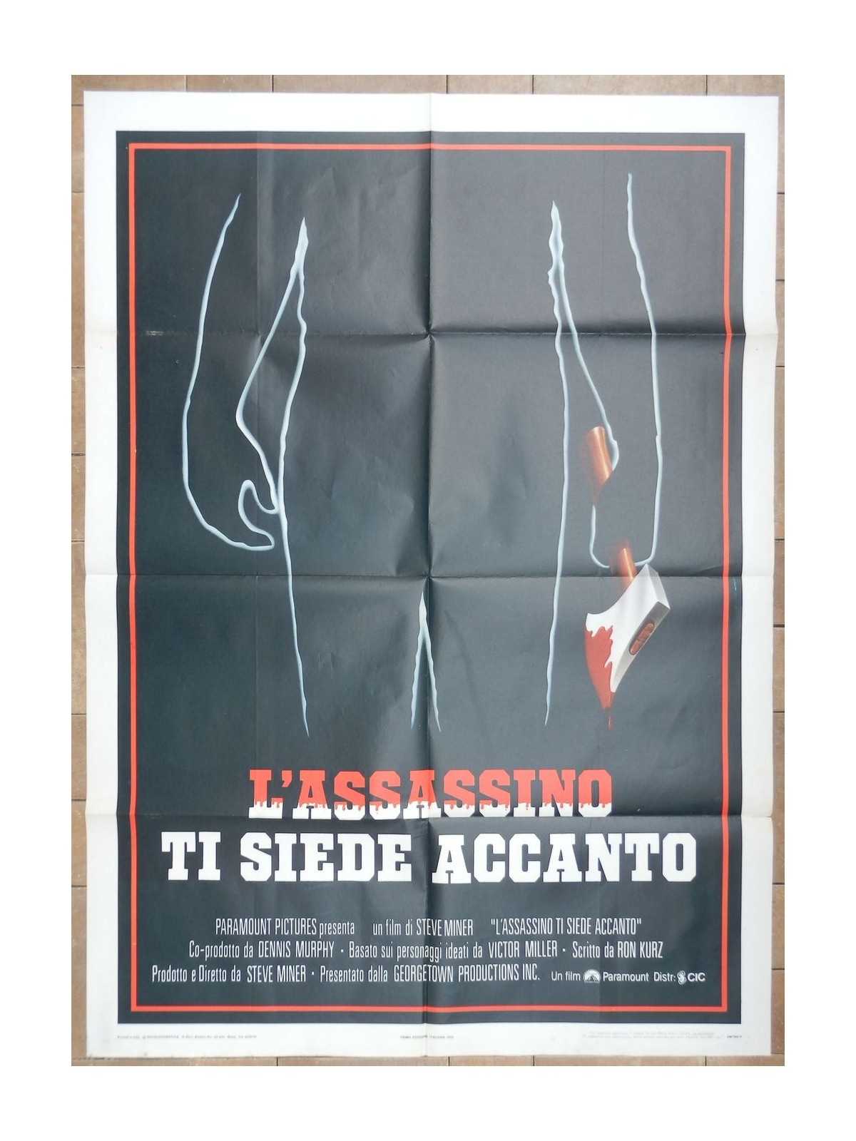 L'ASSASSINO TI SIEDE ACCANTO Manifesto cinematografico originale 2F