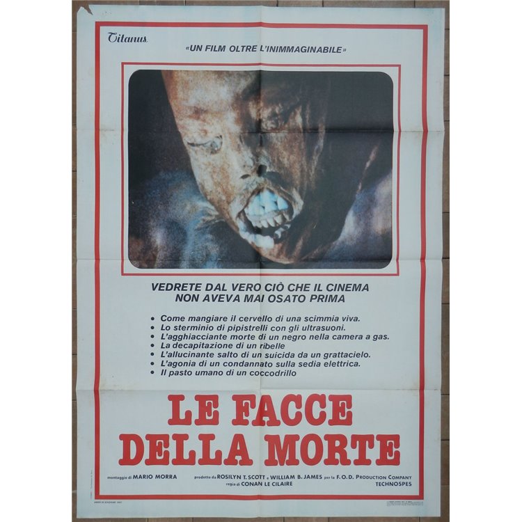 LE FACCE DELLA MORTE Manifesto cinematografico originale 2F