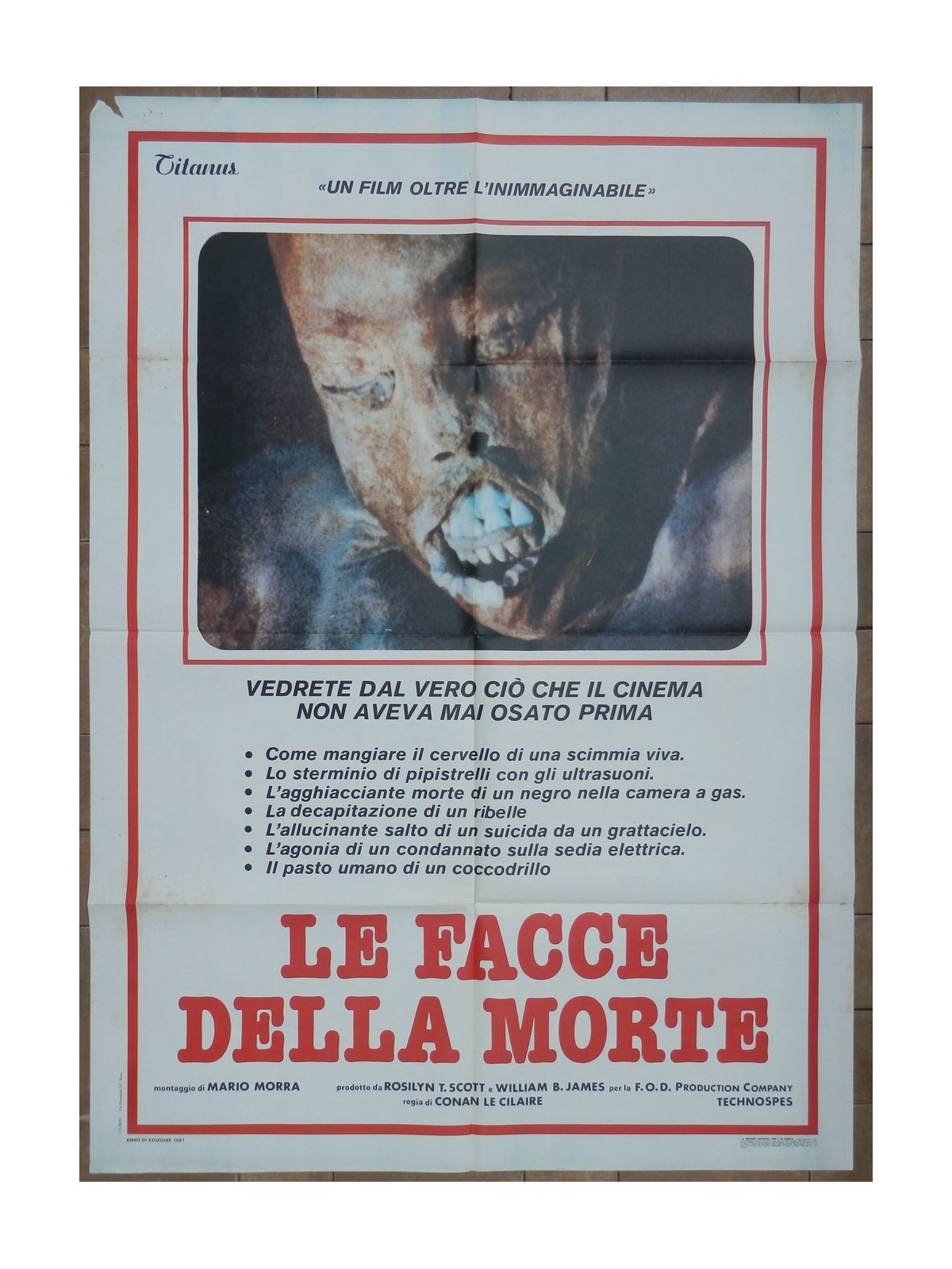 LE FACCE DELLA MORTE Manifesto cinematografico originale 2F